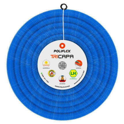 Poliflex Tricapa Azul Voz Y Datos Ent Con Guía 3/4  50 M
