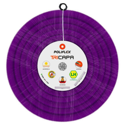 Poliflex Tricapa Morado Audio Ent Con Guía De 3/4  Rollo 50m