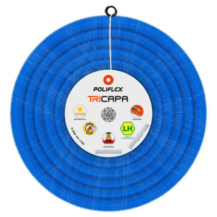 Poliflex Tricapa Azul Voz Y Datos Ent S/guía 3/4 Rollo 50m