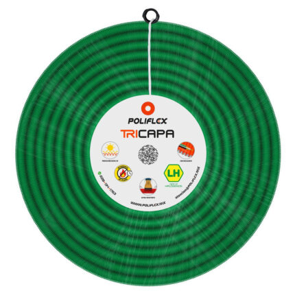 Poliflex Tricapa Verde Edificación V. Ent Con Guía 1/2  100m