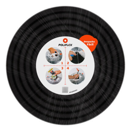 Poliflex Negro Automotriz Ranurado De 1  Rollo Con 50 M