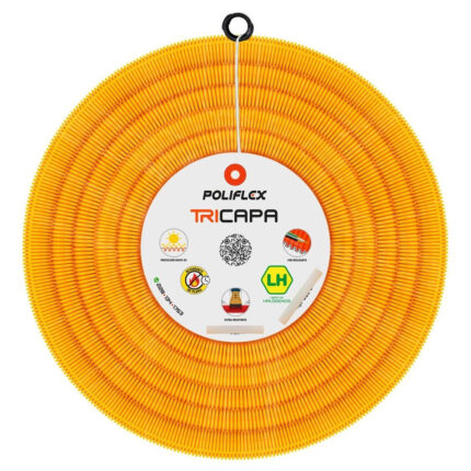 Poliflex Tricapa Amarillo Alarmas Ent Con Guía 3/4   50m