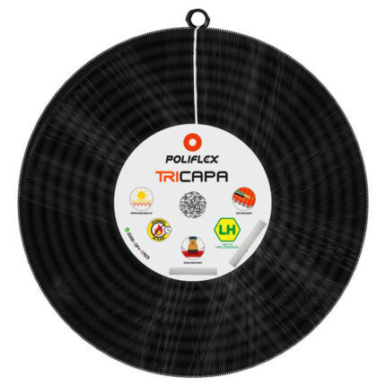 Poliflex Tricapa Negro Exteriores S/guía 1/2 Rollo Con 100 M