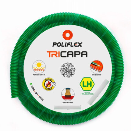 Poliflex Tricapa Verde Edificación V. Ent 3/4 , Con 15m