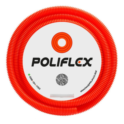 Poliflex Naranja De 1/2 , Rollo Con 20 Metros