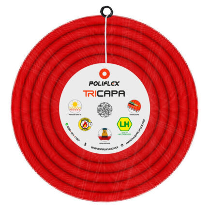 Poliflex Tricapa Rojo Residencial Ent Con Guía 1  Rollo 50m