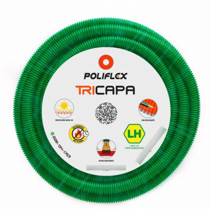 Poliflex Tricapa Verde Edificación V. Ent 1/2 , Rollo Con 20