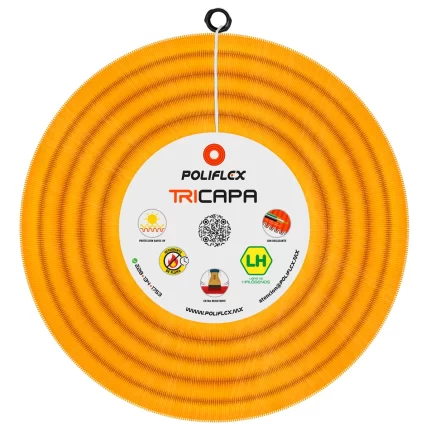 Poliflex Tricapa Amarillo Alarmas Ent 3/4 , Rollo Con 15m